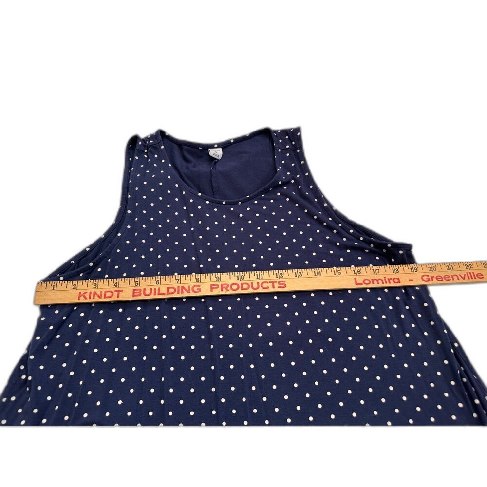 Old Navy Navy White Polka Dot Sleeveless Swing Dress Size XL - Picture 6 of 6